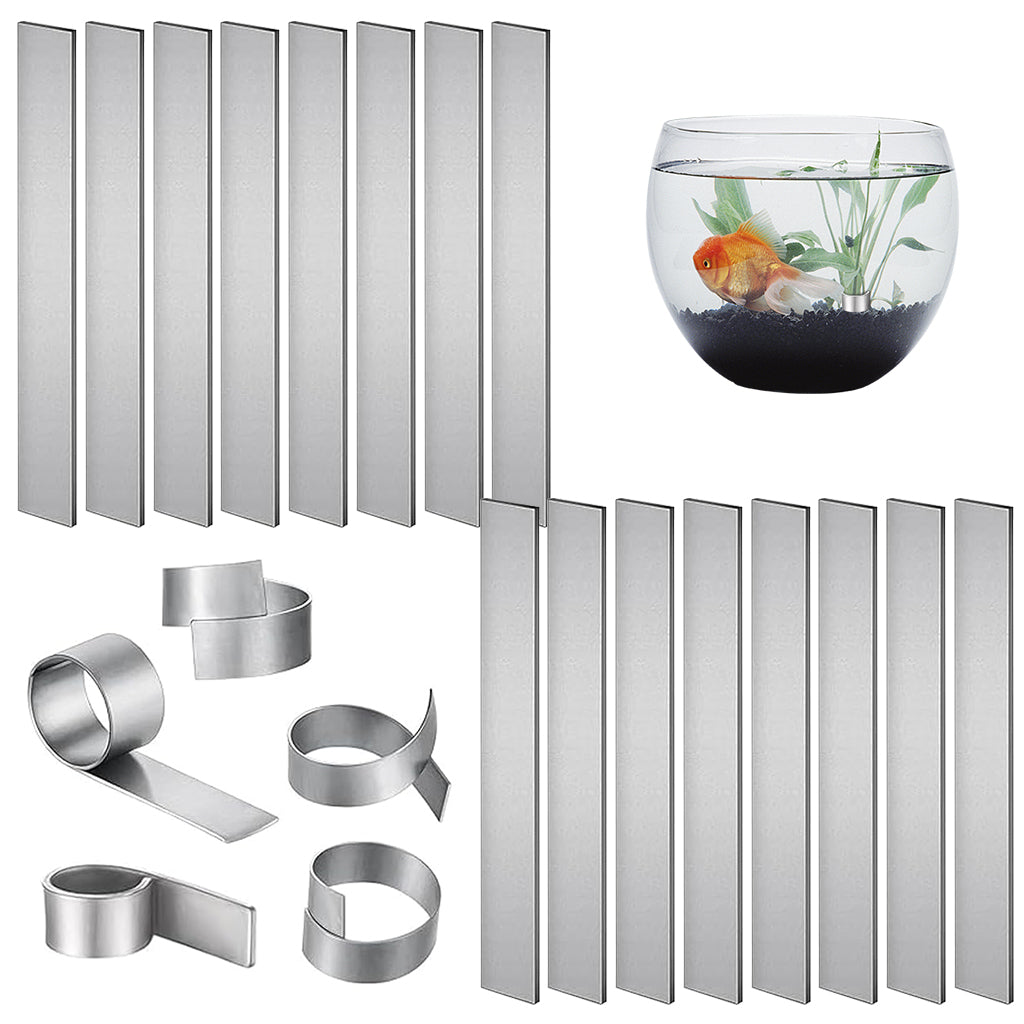 Qpets 16Pcs Lead Weights for Fish Tank 110mmx10mm Densed Lead Strip Weight Flexible Bendable Lead weight for Anchoring Aquariums Plants or Decroation Qpets 16Pcs Lead Weights for Fish Tank 110mmx10mm Densed Lead Strip Weight Flexible Bendable Lead weight for Anchoring Aquariums Plants or Decroation